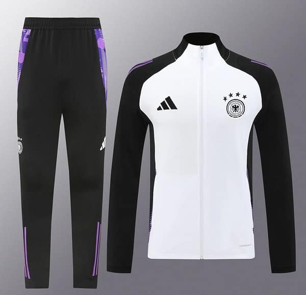 2024 Germany White/Black Full Zipper Jacket +Long Pants - Image 16