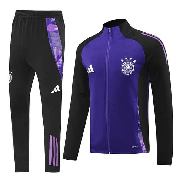 2024 Germany Purple Full Zipper Jacket +Long Pants