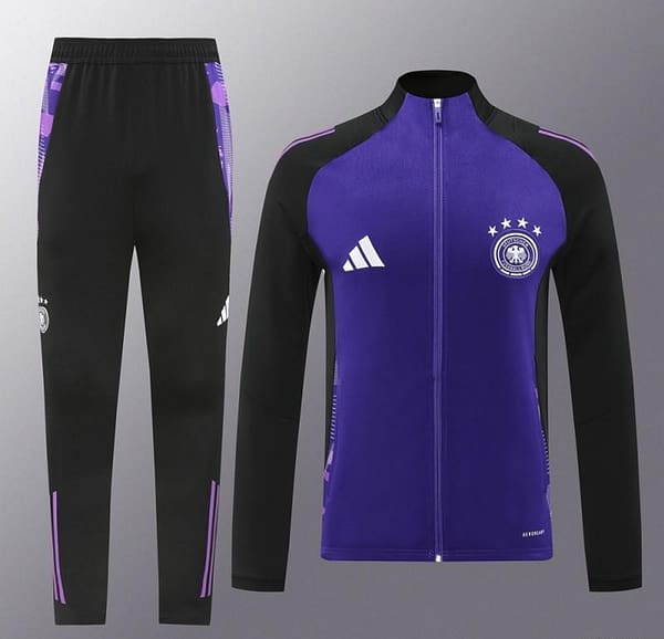 2024 Germany Purple Full Zipper Jacket +Long Pants - Image 13