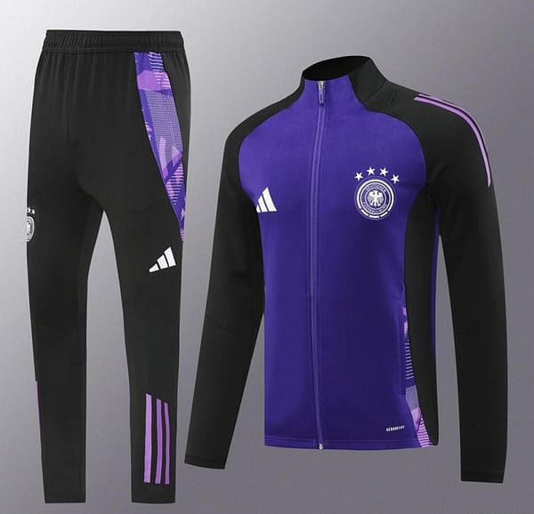 2024 Germany Purple Full Zipper Jacket +Long Pants - Image 17