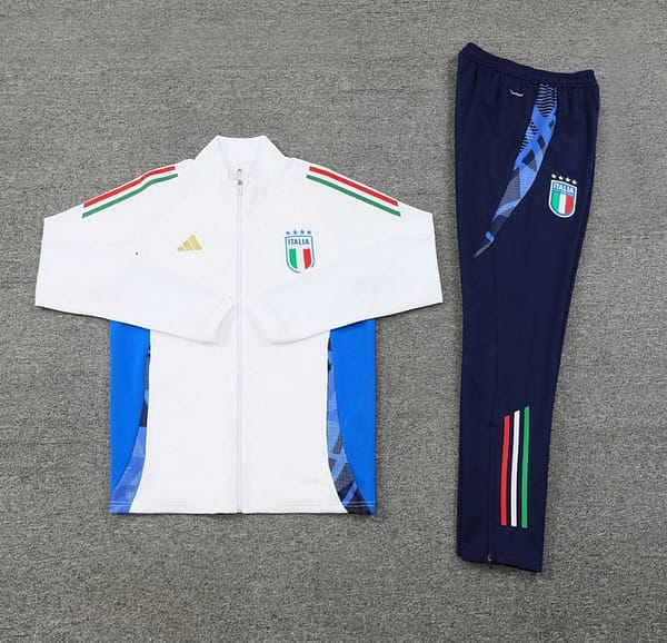 2024 Italy White Full Zipper Jacket +Long Pants - Image 11