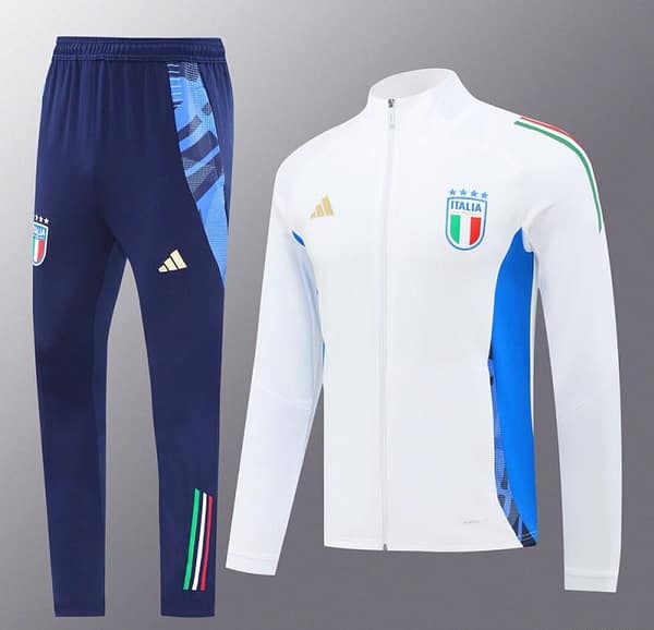 2024 Italy White Full Zipper Jacket +Long Pants - Image 14