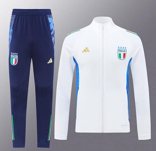 2024 Italy White Full Zipper Jacket +Long Pants - Image 15
