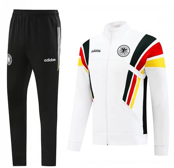 2024 Germany White Full Zipper Jacket +Long Pants