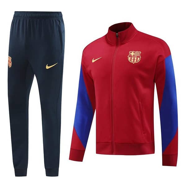 24/25 Barcelona Red Full Zipper Jacket +Long Pants