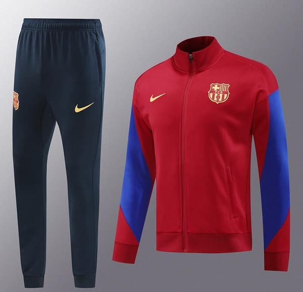 24/25 Barcelona Red Full Zipper Jacket +Long Pants - Image 14