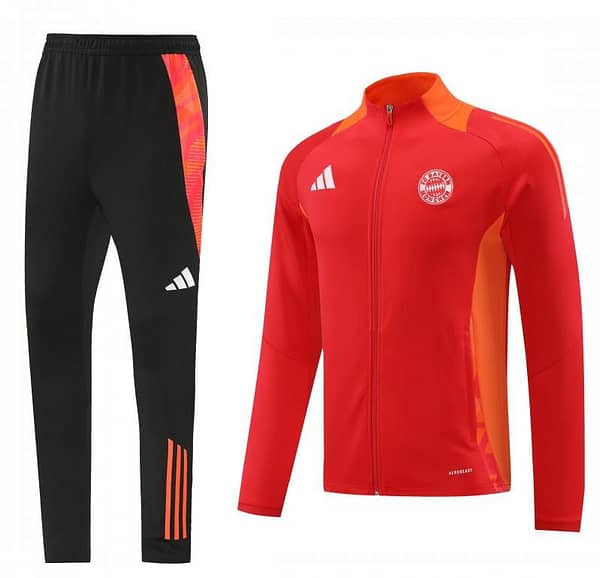 24/25 Bayern Munich Red Full Zipper Jacket +Long Pants