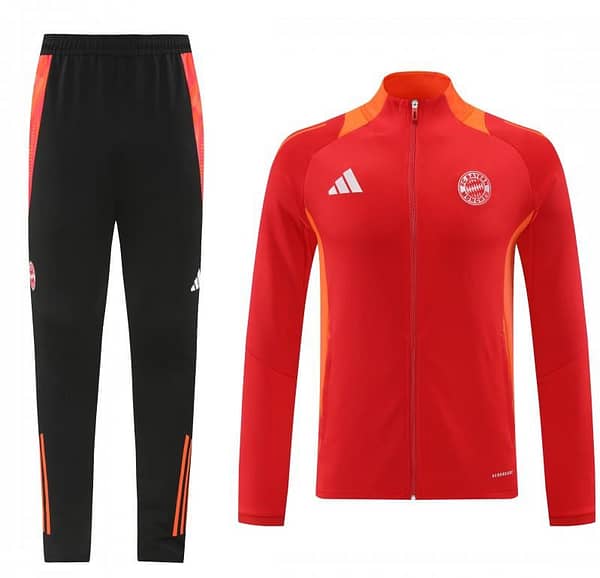 24/25 Bayern Munich Red Full Zipper Jacket +Long Pants - Image 23