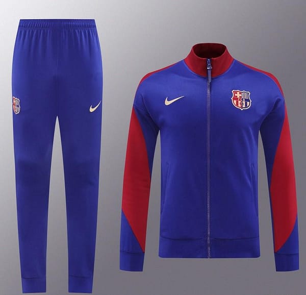 24/25 Barcelona Blue/Red Full Zipper Jacket +Long Pants - Image 21