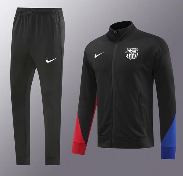 24/25 Barcelona Black Full Zipper Jacket +Long Pants - Image 2