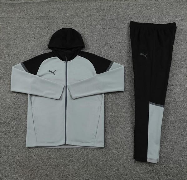 24/25 Puma Grey/Black Full Zipper Jacket +Long Pants - Image 11