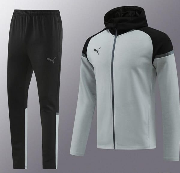 24/25 Puma Grey/Black Full Zipper Jacket +Long Pants - Image 14