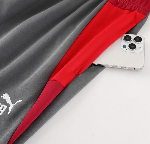 24/25 AC Milan Red/Grey Full Zipper Jacket +Long Pants - Image 4