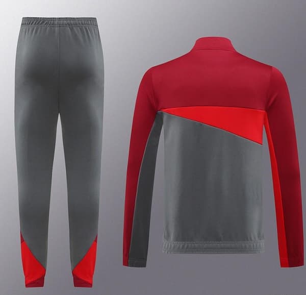 24/25 AC Milan Red/Grey Full Zipper Jacket +Long Pants - Image 13
