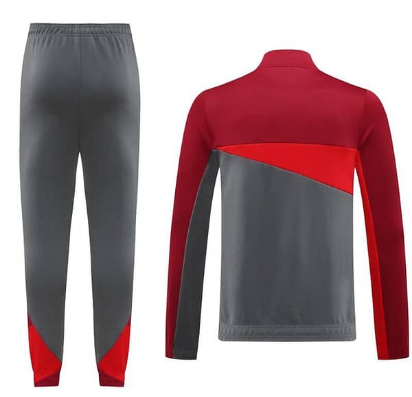 24/25 AC Milan Red/Grey Full Zipper Jacket +Long Pants - Image 14