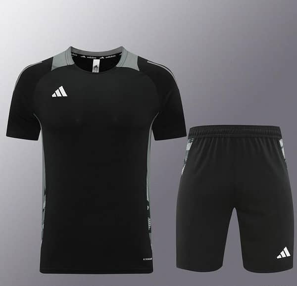 24/25 Adidas Black Short Sleeve Jersey+Shorts - Image 15