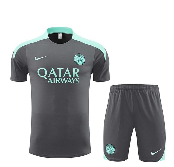 24/25 PSG Grey Short Sleeve Jersey+Shorts - Image 17