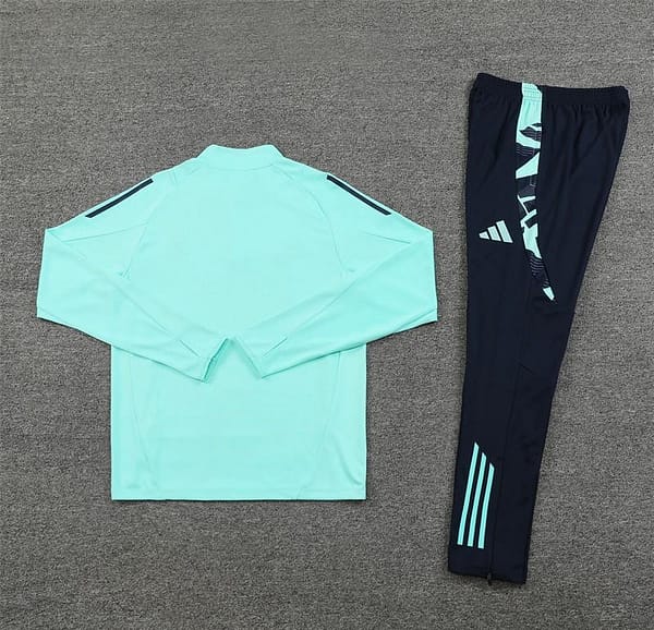 24/25 Real Madrid Lake Blue Half Zipper Jacket+Long Pants - Image 8