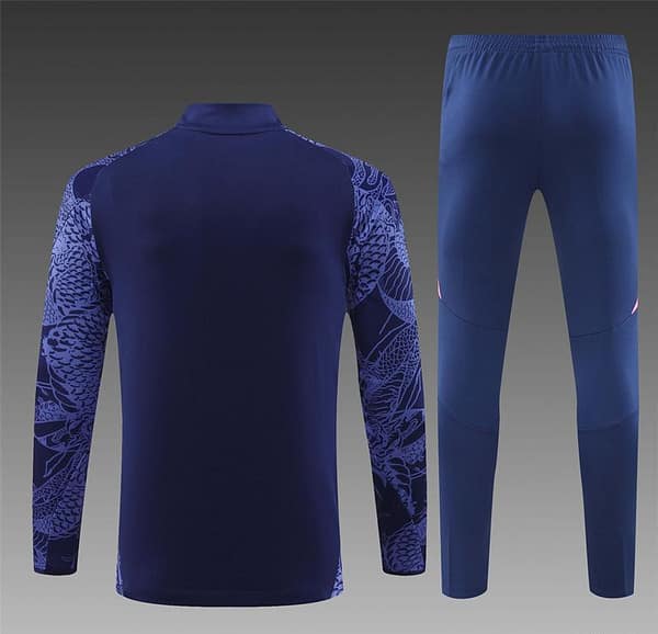 24/25 Real Madrid Navy Dragon Half Zipper Jacket+Long Pants - Image 15
