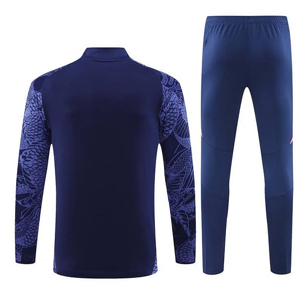 24/25 Real Madrid Navy Dragon Half Zipper Jacket+Long Pants - Image 16
