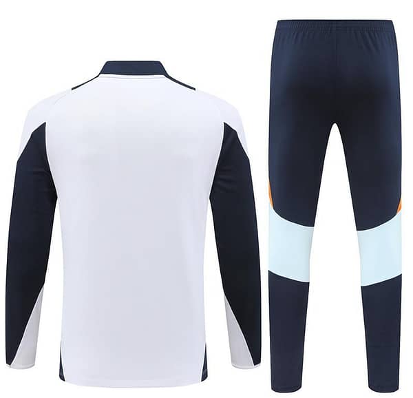 24/25 Kids Real Madrid White Half Zipper Jacket+Long Pants - Image 17