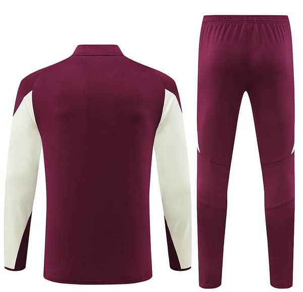 24/25 Bayern Munich Wine Half Zipper Jacket+Long Pants - Image 16