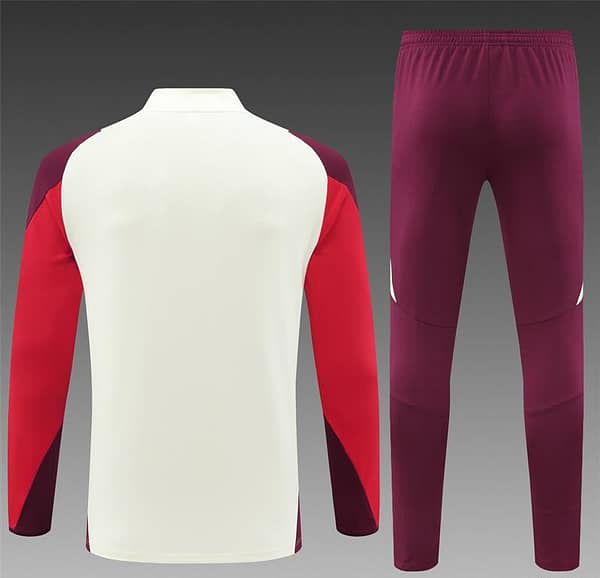 24/25 Kids Bayern Munich Light Yellow/Wine Half Zipper Jacket+Long Pants - Image 15