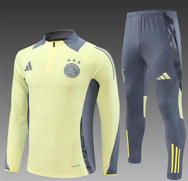 24/25 Juventus Yellow Half Zipper Jacket+Long Pants