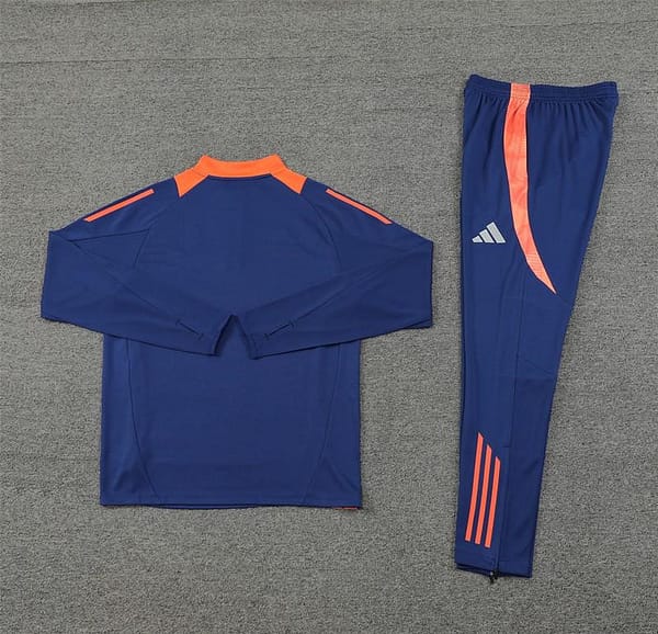 24/25 Manchester United Navy Half Zipper Jacket+Long Pants - Image 8