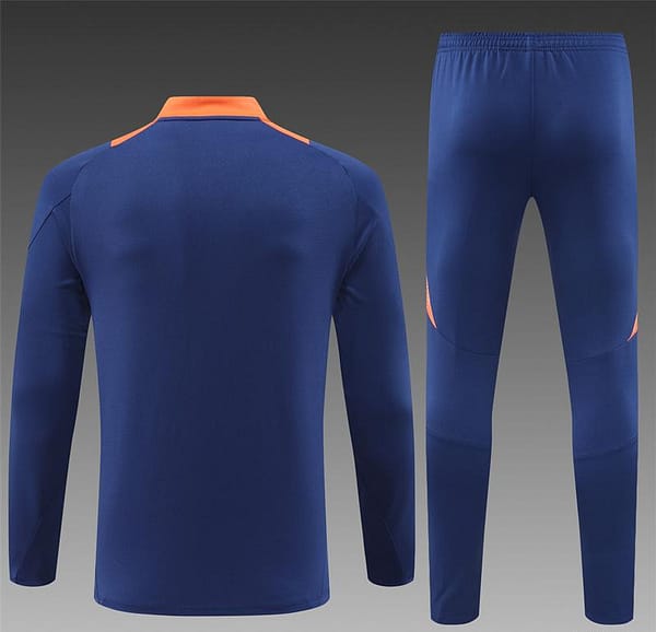 24/25 Manchester United Navy Half Zipper Jacket+Long Pants - Image 15