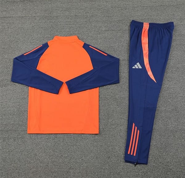 24/25 Manchester United Orange Half Zipper Jacket+Long Pants - Image 14