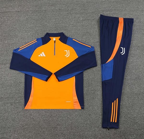 24/25 Juventus Orange Half Zipper Jacket+Long Pants - Image 14