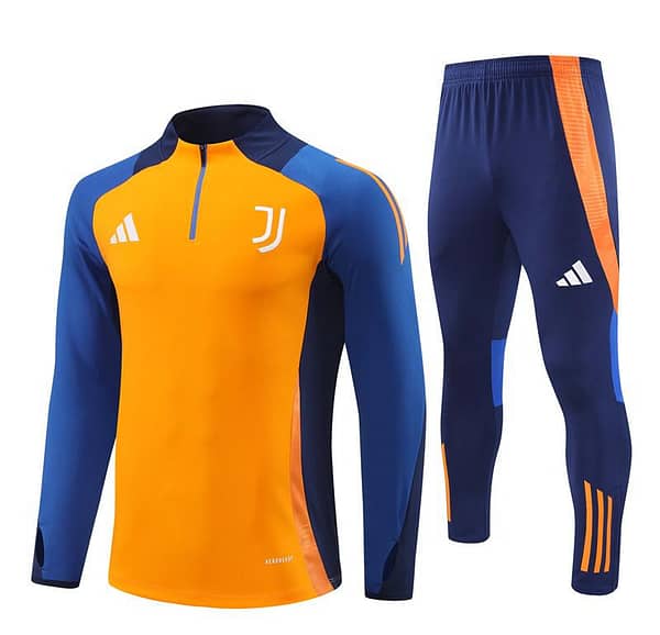 24/25 Juventus Orange Half Zipper Jacket+Long Pants - Image 17