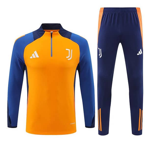24/25 Juventus Orange Half Zipper Jacket+Long Pants - Image 19