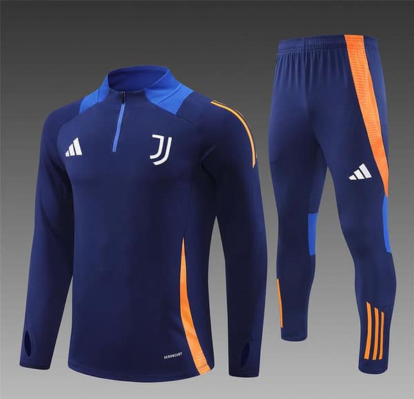 24/25 Juventus Navy Half Zipper Jacket+Long Pants