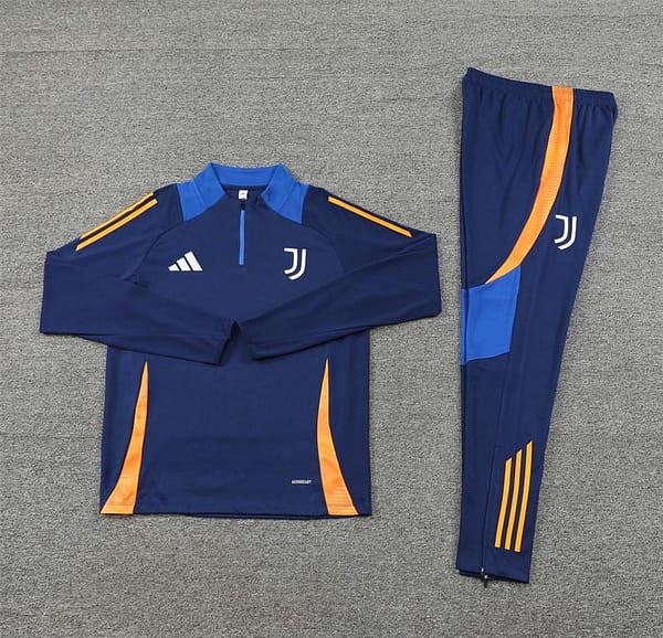 24/25 Juventus Navy Half Zipper Jacket+Long Pants - Image 14