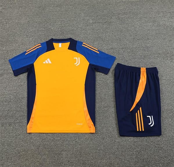 24/25 Juventus Orange/Navy Short Sleeve Jersey+Shorts - Image 7