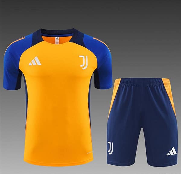 24/25 Juventus Orange/Navy Short Sleeve Jersey+Shorts - Image 15