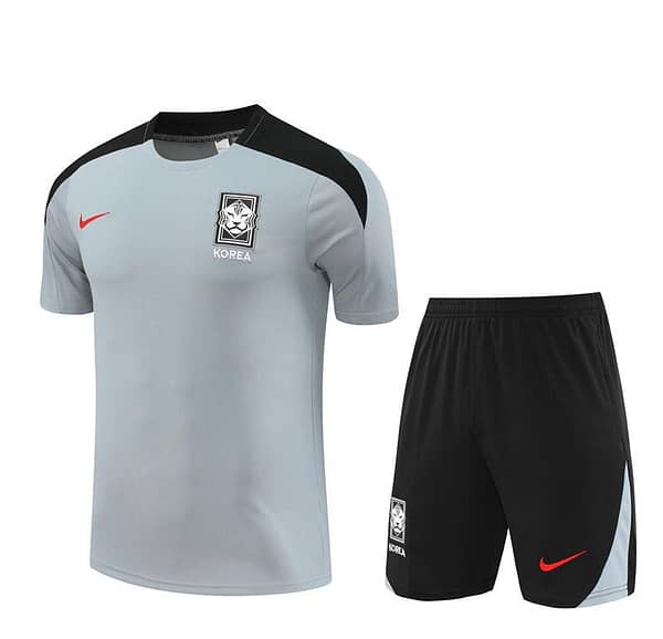 2024 South Korea Grey Short Sleeve Jersey+Shorts - Image 15