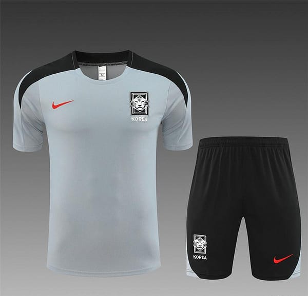 2024 South Korea Grey Short Sleeve Jersey+Shorts - Image 16