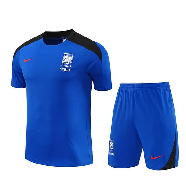2024 South Korea Blue Short Sleeve Jersey+Shorts - Image 15
