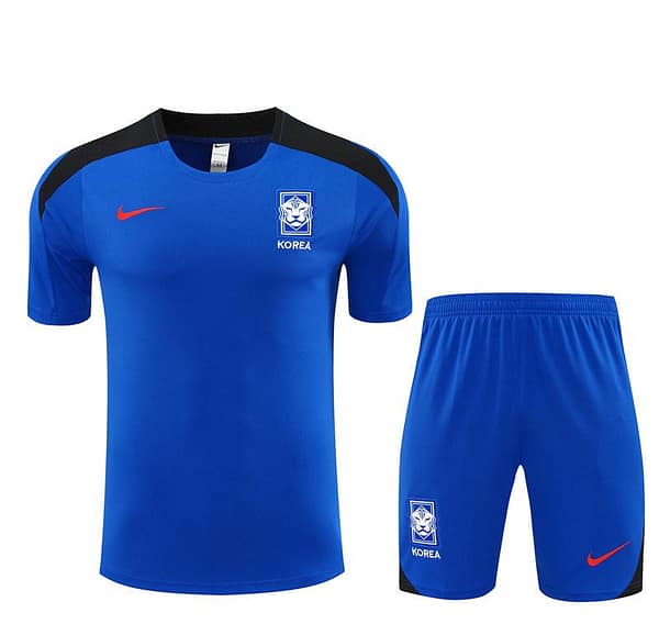 2024 South Korea Blue Short Sleeve Jersey+Shorts - Image 17