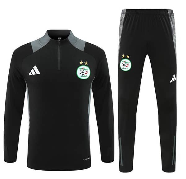 2024 Algeria Black Half Zipper Jacket+Long Pants - Image 20
