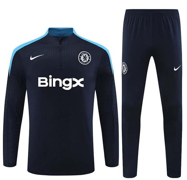 24/25 Chelsea Navy Half Zipper Jacket+Long Pants - Image 2