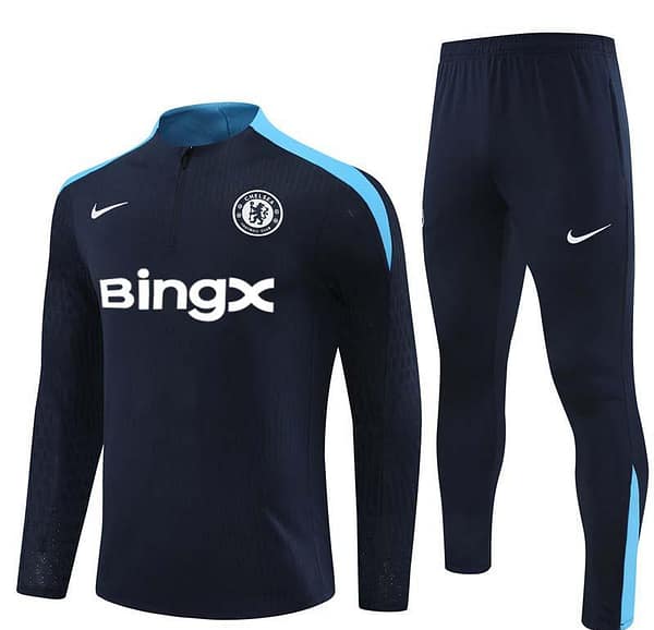 24/25 Chelsea Navy Half Zipper Jacket+Long Pants - Image 8