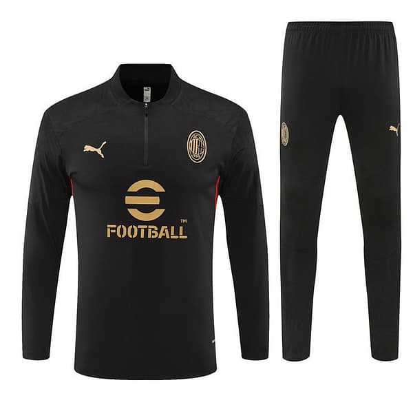 24/25 AC Milan Red Half Zipper Jacket+Long Pants - Image 18