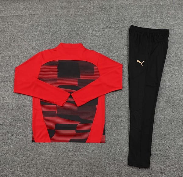 24/25 AC Milan Red Half Zipper Jacket+Long Pants - Image 12