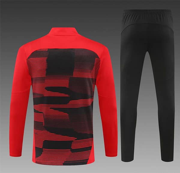 24/25 AC Milan Red Half Zipper Jacket+Long Pants - Image 14