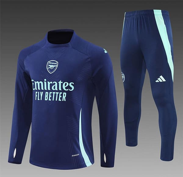 24/25 Arsenal Blue Half Zipper Jacket+Long Pants