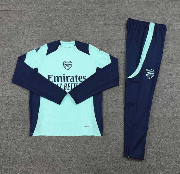 24/25 Arsenal Blue/Navy Half Zipper Jacket+Long Pants - Image 15